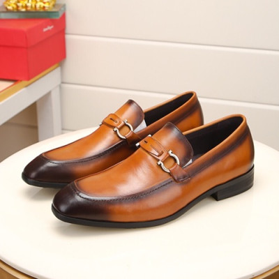 Ferragamo 2020 Mens Leather Shoes - 페라가모 2020 남성용 레더 슈즈 FGMS0340,Size(245 - 275).브라운