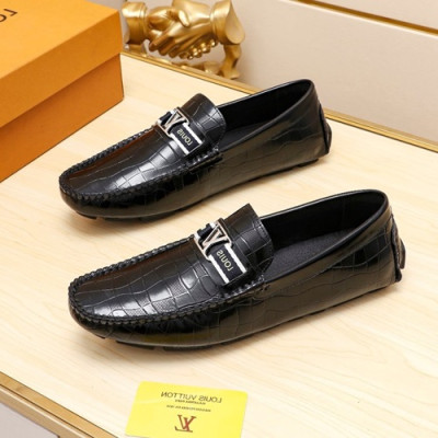 Louis Vuitton 2020 Mens Leather Loafer - 루이비통 2020 남성용 레더 로퍼 LOUS0938,Size(240 - 270).블랙