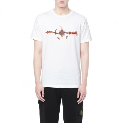 [스톤아일랜드]Stone Island 2020 Mens Logo Cotton Short Sleeved Tshirts - 스톤아일랜드 2020 남성 로고 코튼 반팔티 Sto0118x.Size(m - 2xl).화이트