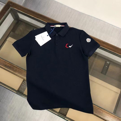 [매장판]Moncler 2022 Mens Logo Cotton Short Sleeved Polo Tshirts - 몽클레어 2022 남성 로고 코튼 폴로 반팔티 Moc01544x.Size(s - 2xl).블랙