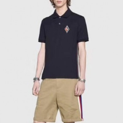 [매장판]Gucci 2020 Mens Logo Cotton Short Sleeved Polo Tshirts - 구찌 2020 남성 로고 코튼 폴로 반팔티 Guc02350x.Size(s - 2xl).네이비