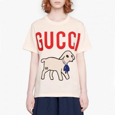 [매장판]Gucci 2020 Mm/Wm Logo Cotton Short Sleeved Tshirts - 구찌 2020 남자 로고 코튼 반팔티 Guc02360x.Size(s - 2xl).아이보리