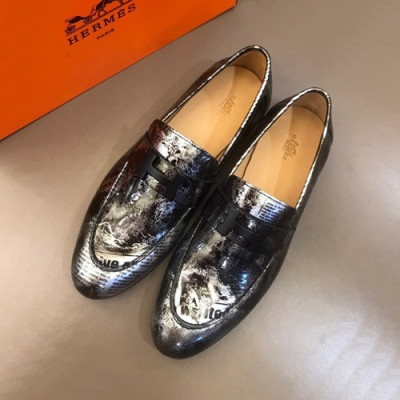 Hermes 2020 Mens Leather Loafer - 에르메스 2020 남성용 레더 로퍼 HERS0309,Size(240 - 270).실버블랙