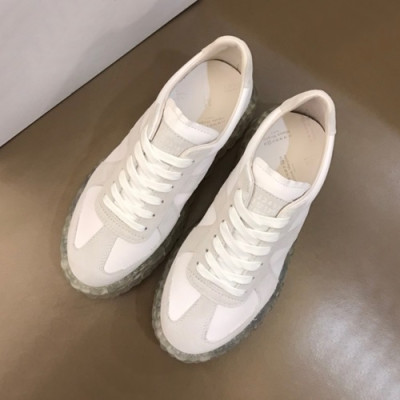 [매장판]Maison Margiela 2020 Mm / Wm Leather Sneakers - 메종 마르지엘라 2020 남여공용 레더 스니커즈 , MMS0040, 사이즈 (230- 270),화이트