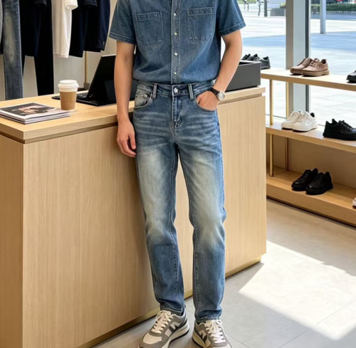 [몽클레어]Moncler Mens Business Classic Denim Jeans - 몽클레어 남성 비지니스 클래식 청바지 Moc01548x