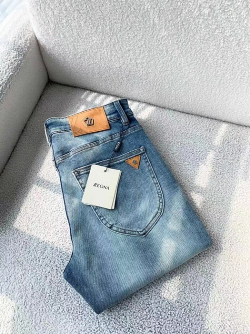 Ermenegildo Zegna 2023 Mens Casual Logo Denim Jeans - 에르메네질도 제냐 2023 남성 캐쥬얼 로고 데님 청바지 Zeg0160x.Size(29 - 38).블루