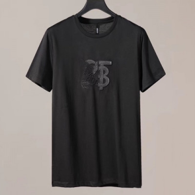 [버버리]Burberry 2020 Mens Logo Silket Crew-neck Short Sleeved Tshirts - 버버리 2020 남성 로고 실켓 크루넥 반팔티 Bur02312x.Size(m - 4xl).블랙