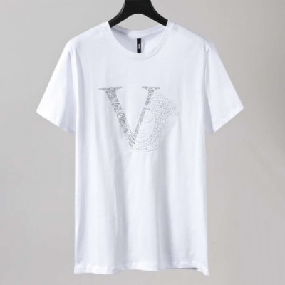 [베르사체]Versace 2020 Mens Logo Silket Short Sleeved Tshirts - 베르사체 2020 남성 메두사 실켓 반팔티 Ver0563x.Size(m - 4xl).화이트