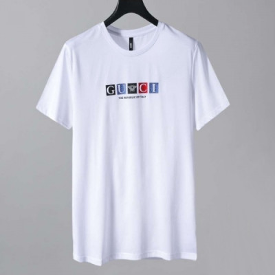 [매장판]Gucci 2020 Mens Logo Silket Short Sleeved Tshirts - 구찌 2020 남성 로고 실켓 반팔티 Guc02364x.Size(m - 4xl).화이트