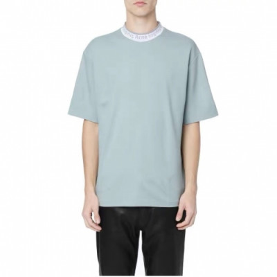 [아크네]Acne 2020 Studios Mm/Wm Logo Cotton Short Sleeved Tshirts - 아크네 스튜디오 2020 남자 로고 코튼 반팔티 Acn0064x.Size(s - l).블루