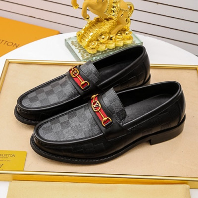 Louis Vuitton 2020 Mens Leather Loafer - 루이비통 2020 남성용 레더 로퍼 LOUS1018,Size(240 - 270).블랙