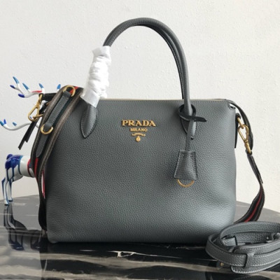 Prada 2020 Leather Tote Shoulder Bag,31cm - 프라다 2020 여성용 레더 토트 숄더백 ,1BA157-5,31cm,그레이