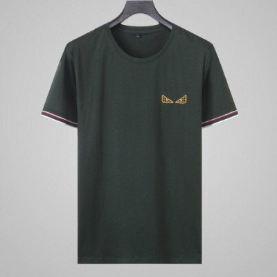 [펜디]Fendi 2020 Mens Logo Casual Short Sleeved Tshirts - 펜디 2020 남성 로고 캐쥬얼 반팔티 Fen0623x.Size(l - 4xl).2컬러(그린/네이비)