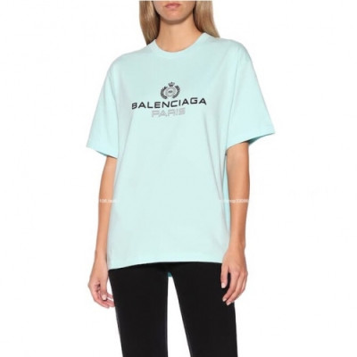 [발렌시아가]Balenciaga 2020 Mm/Wm Logo Cotton Short Sleeved Tshirts - 발렌시아가 2020 남자 로고 코튼 오버사이즈 반팔티 Bal0570x.Size(xs - l).블루