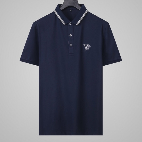 [베르사체]Versace 2020 Mens Logo Silket Short Sleeved Polo Tshirts - 베르사체 2020 남성 메두사 실켓 폴로 반팔티 Ver0572x.Size(l - 4xl).네이비