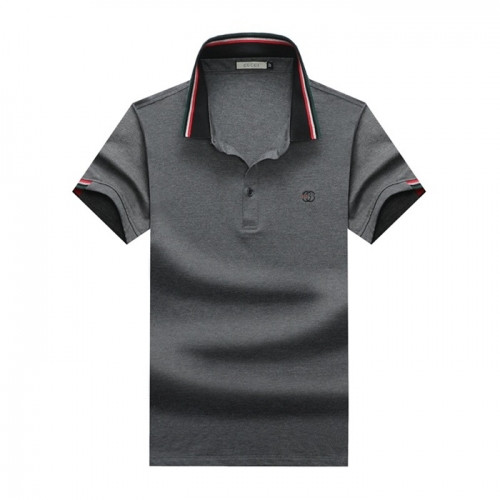 [매장판]Gucci 2020 Mens Logo Cotton Short Sleeved Polo Tshirts - 구찌 2020 남성 로고 코튼 폴로 반팔티 Guc02375x.Size(m - 3xl).그레이