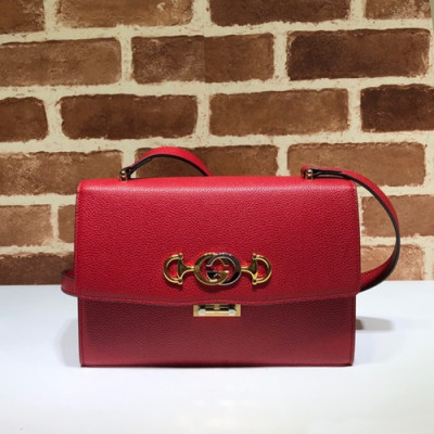 Gucci 2020 Zumi Leather Shoulder Bag,24CM - 구찌 2020 주미 레더 숄더백 576388,GUB0963,24cm,레드