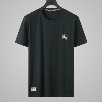 [버버리]Burberry 2020 Mens Logo Crew-neck Silket Short Sleeved Tshirts - 버버리 2020 남성 로고 크루넥 실켓 반팔티 Bur02359x.Size(s - xl).그린