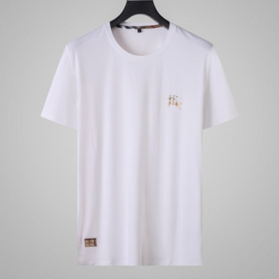 [버버리]Burberry 2020 Mens Logo Crew-neck Silket Short Sleeved Tshirts - 버버리 2020 남성 로고 크루넥 실켓 반팔티 Bur02360x.Size(s - xl).화이트