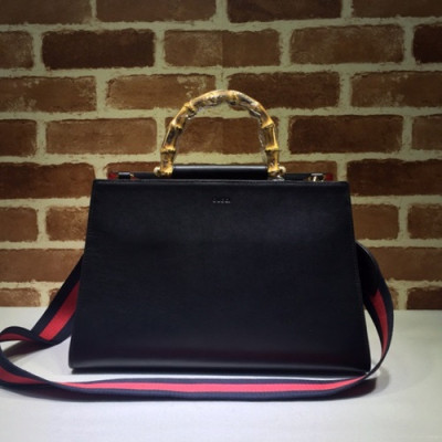 Gucci 2020 Nymphaea Bamboo Women Top Handle Tote Bag ,36CM - 구찌 2020 님베이아 뱀부 여성용 탑 핸들백 453764, GUB0982 ,36CM,블랙