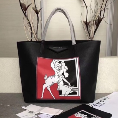 Givenchy 2020 Leather Women Tote Shopper Bag ,53cm - 지방시 2020 레더 여성용 토트 쇼퍼백 GVB0324,53cm,블랙