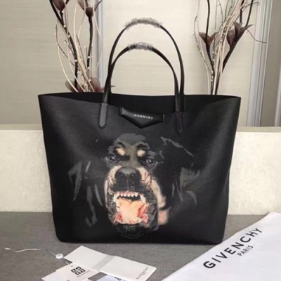 Givenchy 2020 Leather Women Tote Shopper Bag ,53cm - 지방시 2020 레더 여성용 토트 쇼퍼백 GVB0326,53cm,블랙