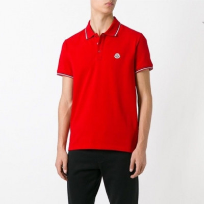 [매장판]Moncler 2020 Mens Logo Cotton Short Sleeved Polo Tshirts - 몽클레어 2020 남성 로고 코튼 폴로 반팔티 Moc01560x.Size(s - 2xl).레드