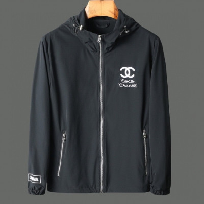 [샤넬]Chanel 2020 Mens Logo Casual Windproof Jackets - 샤넬 2020 남성 로고 캐쥬얼 방풍 자켓 Cnl0568x.Size(m - 2xl).블랙