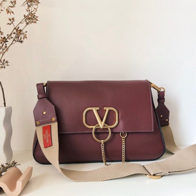 Valentino 2020 Vring Shoudler Bag,35CM - 발렌티노 2020 브이링 숄더백,VTB0971,35CM,와인