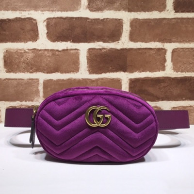 Gucci 2020 Marmont Matlase Velvet Belt Bag,18CM - 구찌 2020 마몬트 마틀라세 벨벳 벨트백 ,476434 ,GUB1017,18CM,퍼플