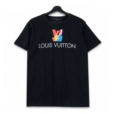 [루이비통]Louis vuitton 2020 Mens Crew-neck Cotton Short Sleeved Tshirts - 루이비통 2020 남성 크루넥 코튼 오버사이즈 반팔티 Lou01740x.Size(xs - l).블랙