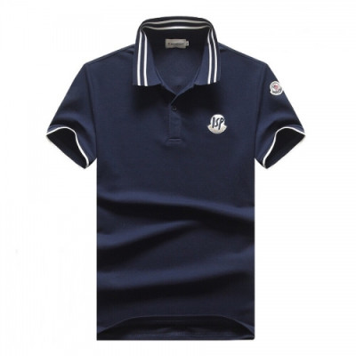 [매장판]Moncler 2020 Mens Logo Cotton Short Sleeved Polo Tshirts - 몽클레어 2020 남성 로고 코튼 폴로 반팔티 Moc01572x.Size(m - 3xl).네이비