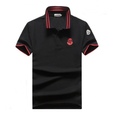 [매장판]Moncler 2020 Mens Logo Cotton Short Sleeved Polo Tshirts - 몽클레어 2020 남성 로고 코튼 폴로 반팔티 Moc01573x.Size(m - 3xl).블랙