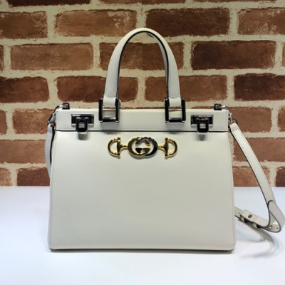 Gucci 2020 Zumi Handle Tote Shoulder Bag,27CM - 구찌 2020 주미 핸들 토트 숄더백 569712,GUB1041,27cm,화이트