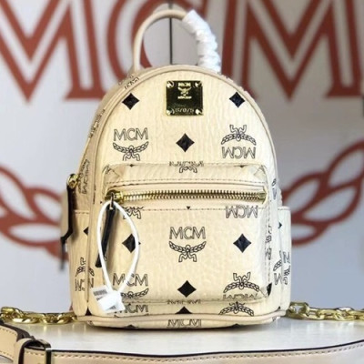 MCM 2020 Visetos Shoulder Bag ,19cm - 엠씨엠 2020 비세토스 여성용 숄더백  MCMB0432,19cm,베이지