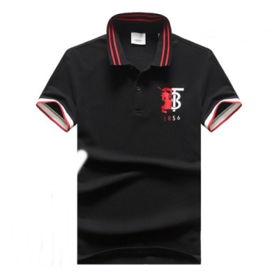 [버버리]Burberry 2020 Mens Logo Cotton Polo Short Sleeved Tshirts - 버버리 2020 남성 로고 코튼 폴로 반팔티 Bur02403x.Size(m - 3xl).블랙