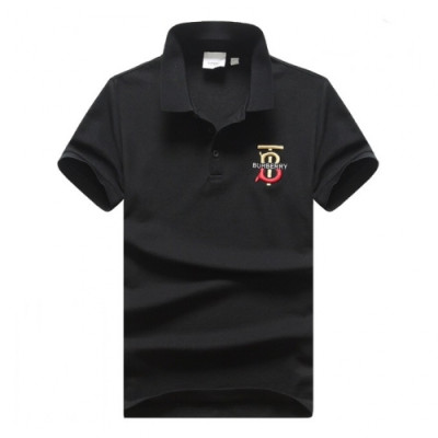 [버버리]Burberry 2020 Mens Logo Cotton Polo Short Sleeved Tshirts - 버버리 2020 남성 로고 코튼 폴로 반팔티 Bur02405x.Size(m - 3xl).블랙