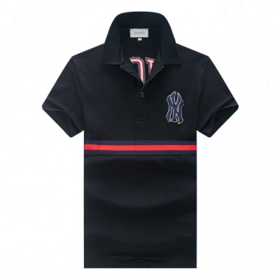 [매장판]Gucci 2020 Mens Logo Cotton Polo Short Sleeved Tshirts - 구찌 2020 남성 로고 폴로 코튼 반팔티 Guc02428x.Size(m - 3xl).블랙