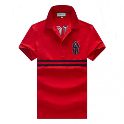 [매장판]Gucci 2020 Mens Logo Cotton Polo Short Sleeved Tshirts - 구찌 2020 남성 로고 폴로 코튼 반팔티 Guc02430x.Size(m - 3xl).레드