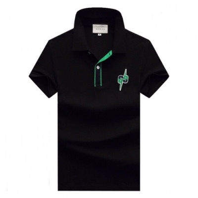 [매장판]Gucci 2020 Mens Logo Cotton Polo Short Sleeved Tshirts - 구찌 2020 남성 로고 폴로 코튼 반팔티 Guc02432x.Size(m - 3xl).블랙