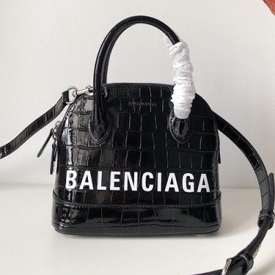 Balenciaga 2020 Ville Top Handle Shoulder Bag,26CM - 발렌시아가 2020 빌 탑 핸들 숄더백,BGB0554,26CM,블랙