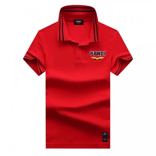 [펜디]Fendi 2020 Mens Logo Casual Cotton Polo Short Sleeved Tshirts - 펜디 2020 남성 로고 캐쥬얼 코튼 폴로 반팔티 Fen0655x.Size(m - 3xl).레드