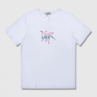 [디올]Dior 2020 Mm/Wm Logo Cotton Short Sleeved Tshirts - 디올 2020 남자 로고 코튼 반팔티 Dio0593x.Size(s - xl).화이트