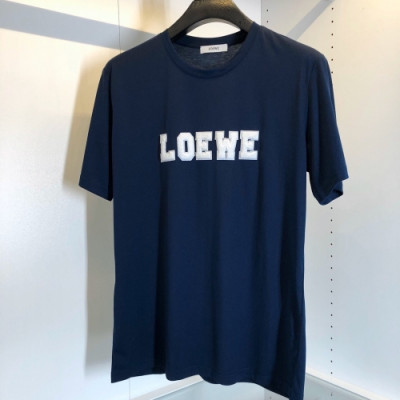 [로에베]Loewe 2020 Mens Logo Cotton Short Sleeved Tshirts - 로에베 2020 남성 로고 코튼 반팔티 Loe0213x.Size(m - 3xl).네이비