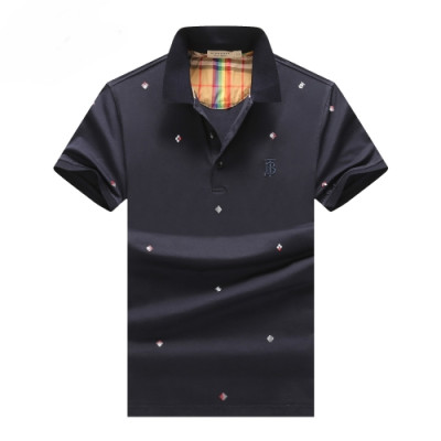 [버버리]Burberry 2020 Mens Logo Cotton Polo Short Sleeved Tshirts - 버버리 2020 남성 로고 코튼 폴로 반팔티 Bur02431x.Size(m - 3xl).블랙