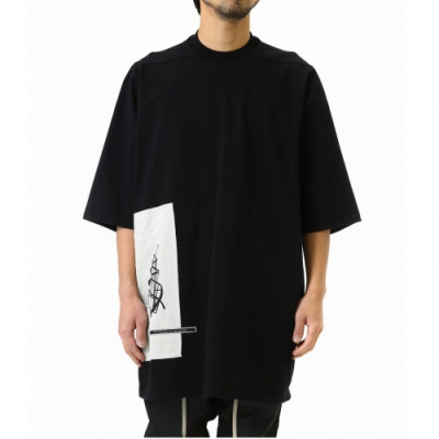 [릭오웬스]Rick Owens 2020 Mens Casual Oversize Short Sleeved Thirts - 릭오웬스 2020 남성 캐쥬얼 오버사이즈 반팔티 Ric0027x.Size(s - xl).블랙