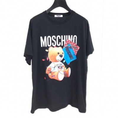 [모스키노]Moschino 2020 Mm/Wm Logo Cotton Short Sleeved Tshirts - 모스키노 2020 남자 로고 코튼 반팔티 Mos0084x.Size(m - 2xl).블랙