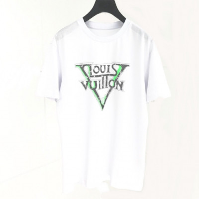 [루이비통]Louis vuitton 2020 Mens Crew-neck Cotton Short Sleeved Tshirts - 루이비통 2020 남성 크루넥 코튼 오버사이즈 반팔티 Lou01752x.Size(s - 2xl).화이트