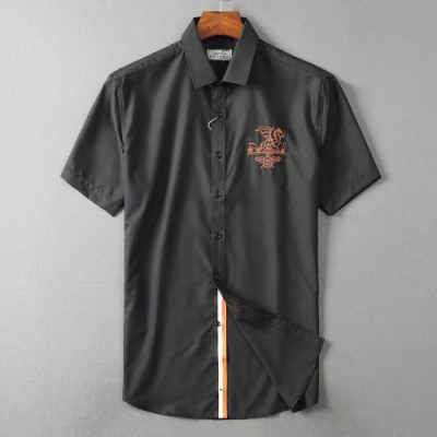 [에르메스]Hermes 2020 Mens Classic Silket Short Sleeved Tshirts - 에르메스 2020 남성 클래식 실켓 반팔 셔츠 Her0429x.Size(m - 3xl).블랙