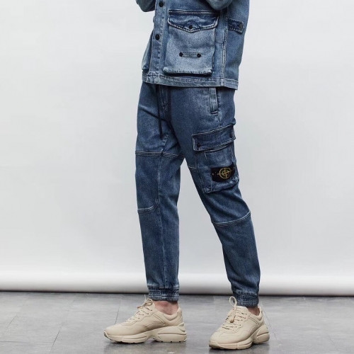 Stone Island 2020 Mens Logo Casual Denim Jeans - 스톤아일랜드 2020 남성 로고 캐쥬얼 청바지 Sto0139x.Size(s - 2xl).블루